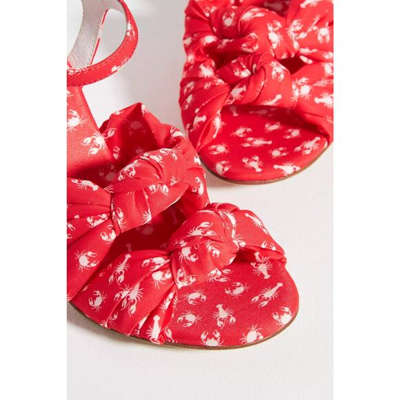NEW Jeffrey Campbell Printed Knot Heel Sandals - Picture 3 of 4